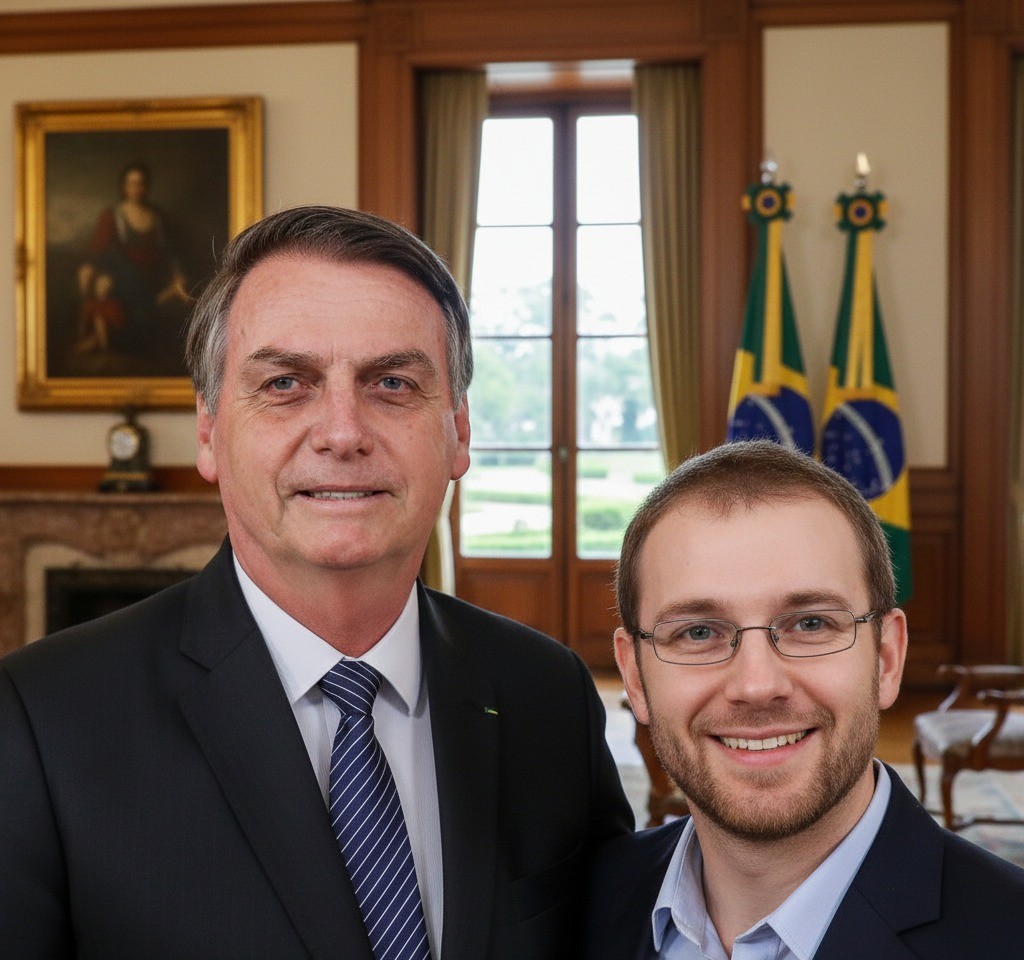Montagem com Bolsonaro